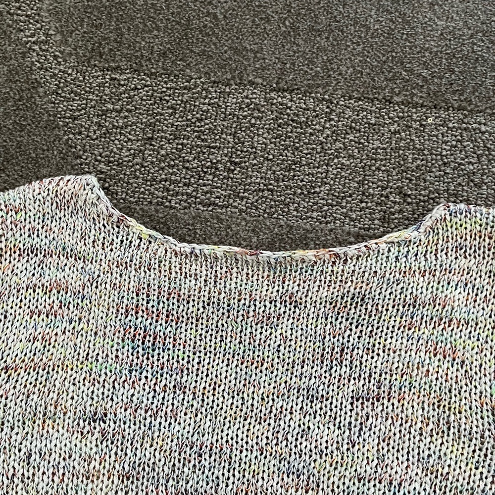 Loft Rainbow & White Variegated Sweater - Picture 5 of 9